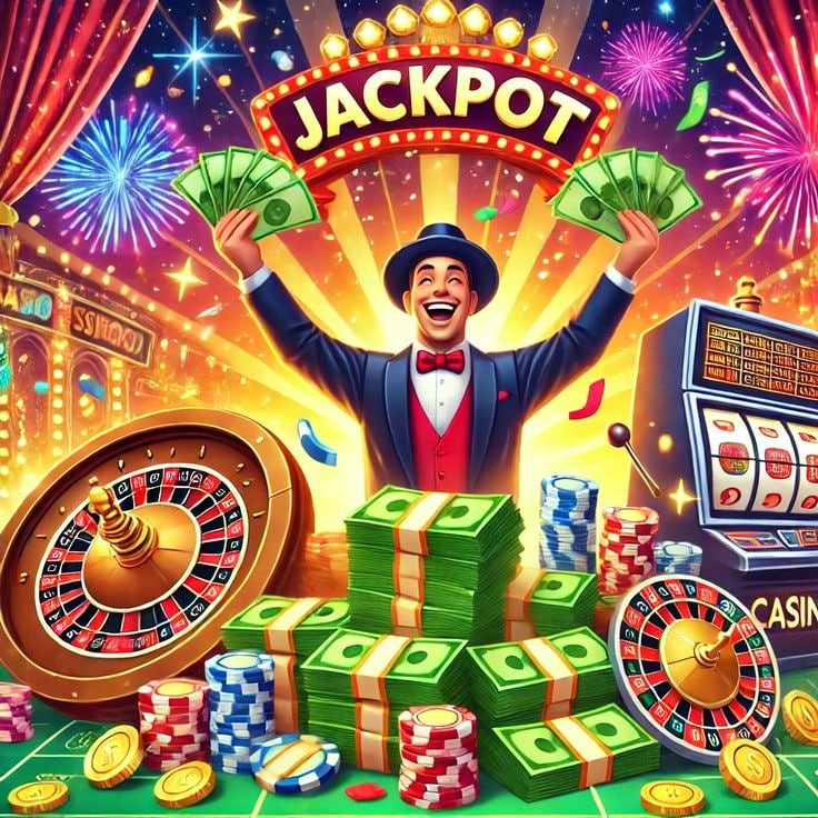 5lion အွန်လိုင်း စလော့ Jackpot Slots ဆုငွေ ကြီးမားသောပုံ